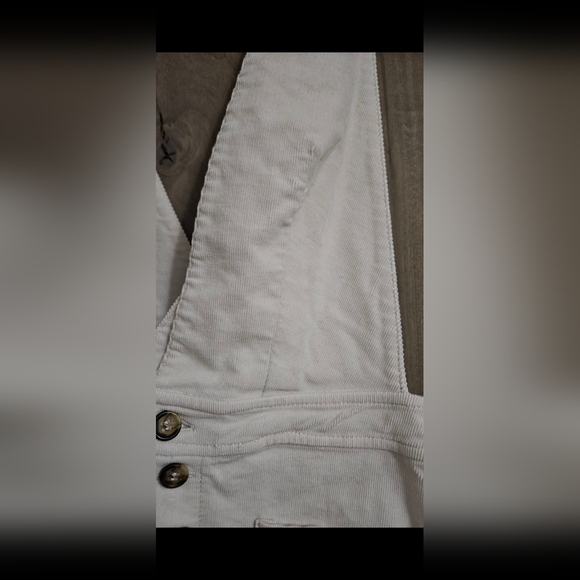 FREE PEOPLE Old School Love Corduroy Pinafore Dress In Cream. Size 2 - Picture 4 of 14